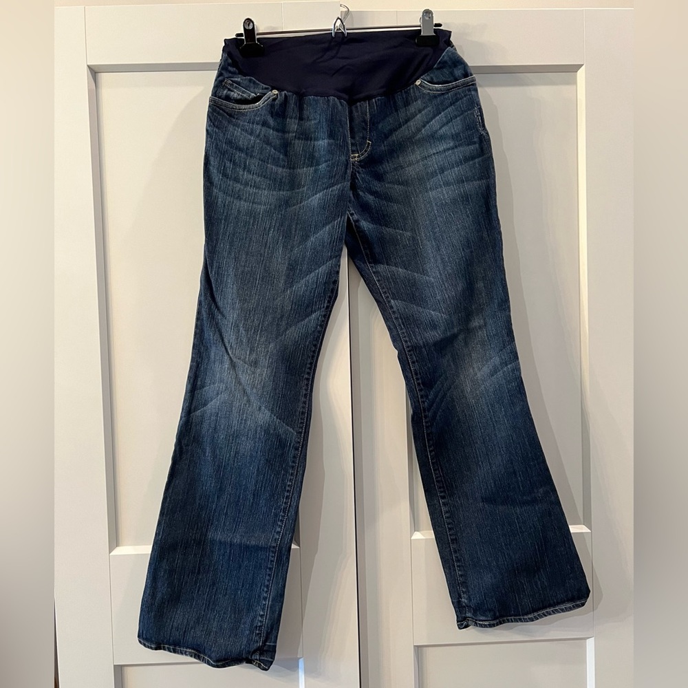 Liz Lange Maternity Over the Belly Bootcut Jeans, Size 6